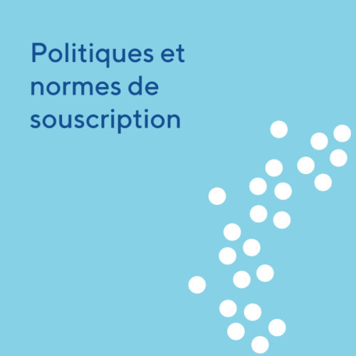 Vignette sur les politiques et les normes de souscription avec le logo Sagen🅪