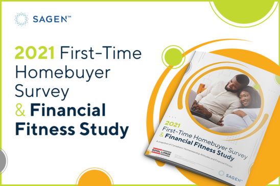 Image with picture of Sagen's 2021 first-time homebuyer survey and financial fitness study cover to indicate it's launch