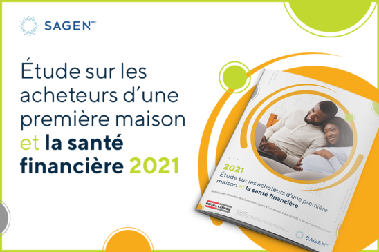 French image with picture of Sagen's 2021 first-time homebuyer survey and financial fitness study cover to indicate it's launch